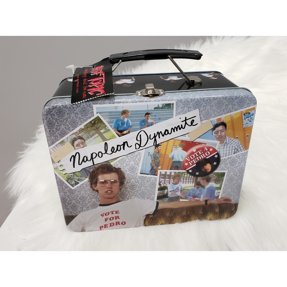 Napoleon Dynamite Metal Lunch Box 2005 20th Century Fox Hot Topic Vote 4 Pedro